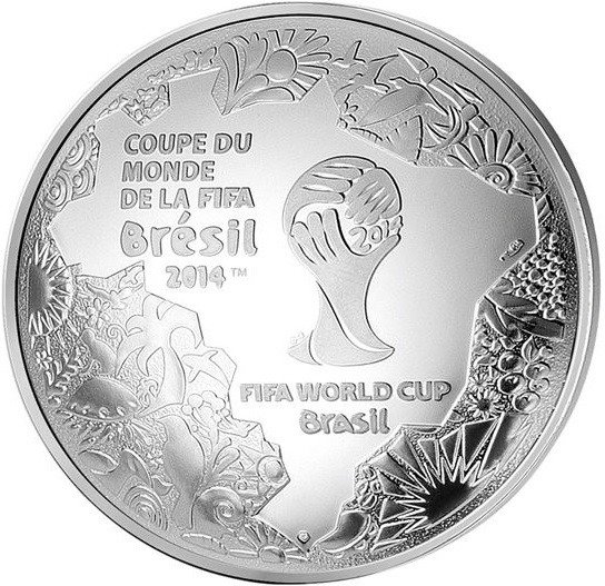 Frankrijk. 10 Euro 2016 Proof, FIFA World Cup Brazil Monnaie de Paris  22.2g