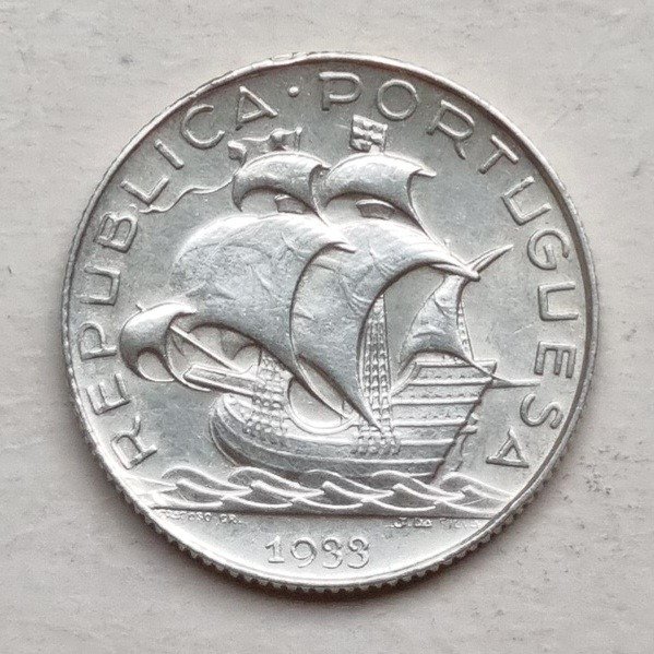 Portugal. República. 2 ½ Escudos 1933 - Escassa