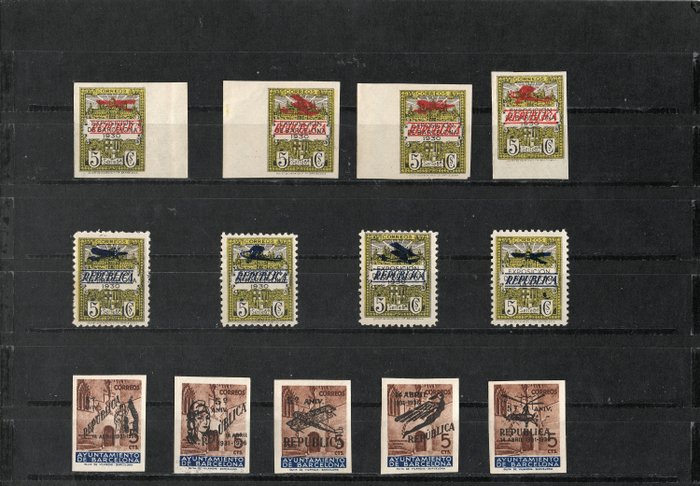 Spanje 1931 - Exhibition. Enabled (overprinted) stamps. - NE9/N16 y N17/N21