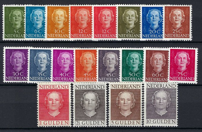 Nederland 1949/1951 - Koningin Juliana ´En face´ - NVPH 518/537