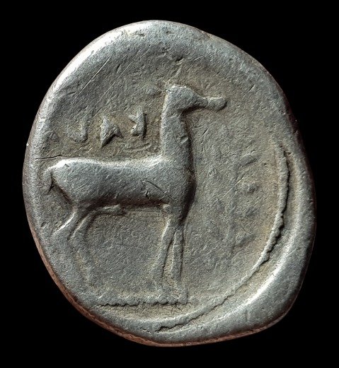 Bruttium, Kaulonia. AR Stater or Nomos,  circa 475-425 BC