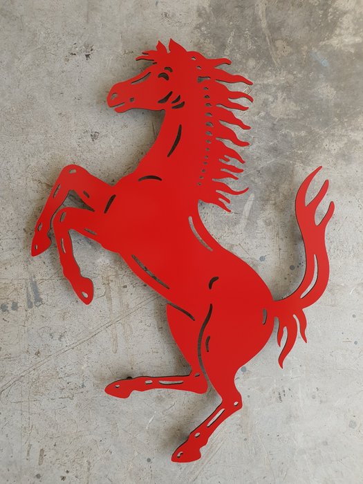 Preview of the first image of Decorative object - Cavallino Rampante Red - Big Size - Full Aluminum - Ferrari.