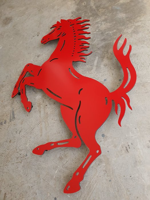 Image 2 of Decorative object - Cavallino Rampante Red - Big Size - Full Aluminum - Ferrari