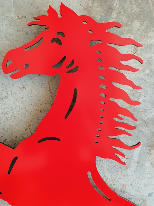 Image 3 of Decorative object - Cavallino Rampante Red - Big Size - Full Aluminum - Ferrari
