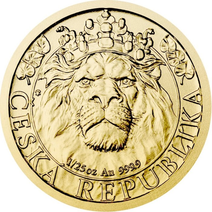 Tschechische Republik. 5 Dollars 2022 - Tschechischer Löwe - 1/25 oz