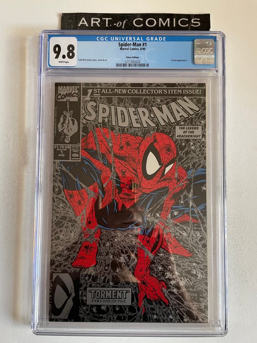 Spider-Man #1 - Silver Edition - Lizard Appearance - CGC 9.8 graded!! - Extremely High Grade!! - White Pages! - Broché - EO - (1990)