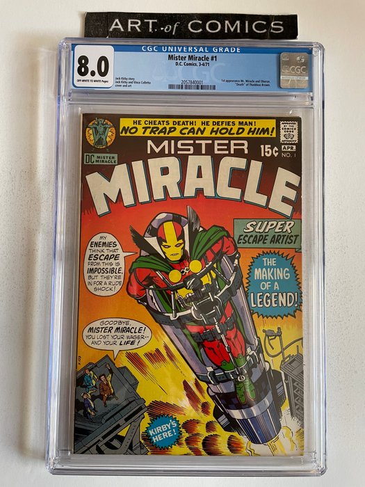 Mister Miracle #1 - 1st Appearance Of Mister Miracle & Oberon - Death Of Thaddeus Brown - CGC 8.0 graded!! - High Grade!! - Key Book!! - Softcover - Eerste druk - (1971)