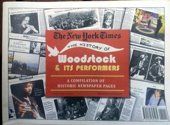 The History of Woodstock & Its Performers - from The New York Times - A  compilation of historic newspaper pages - Offizielles Memorabilien-Werbeobjekt - Neuauflage - 1969/2010