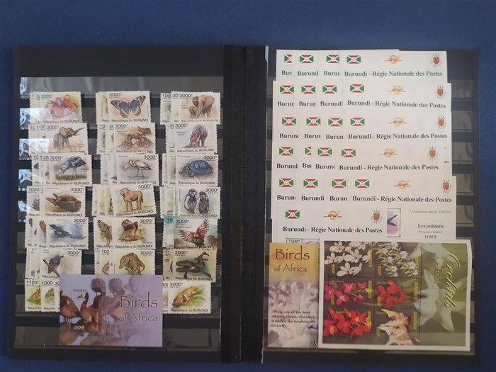 Burundi 2012/2013 - Transport, flora and fauna themed collections, set + deluxe MNH** - COB