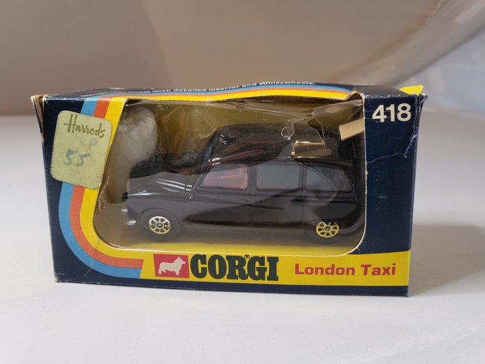 Corgi - 1:43 - Austin London Taxi  avec intérieur rouge rare - Dans la boîte d'origine boîte abîmé ref 418 - No Reserve Price