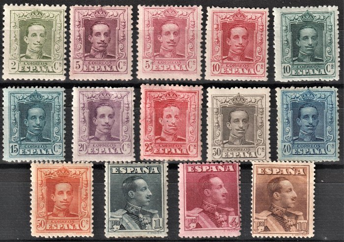 Spain 1922/1930 - Alfonso XIII - Vaquer type - Edifil 310/323