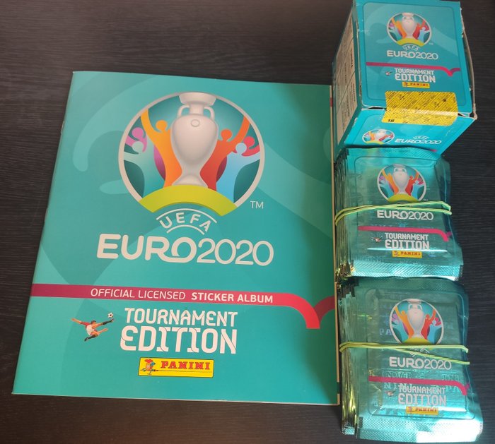 Panini - Euro 2020 TE - Album vuoto + scatola sigillata + 100 confezioni sigillate non aperte + EXTRA