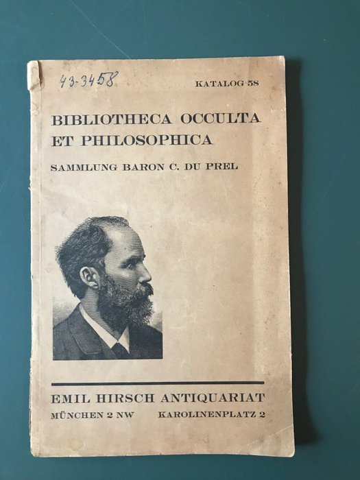 Baron C. du Prel / Emil Hirsch - Bibliotheca Occulta et Philosophica - 1927