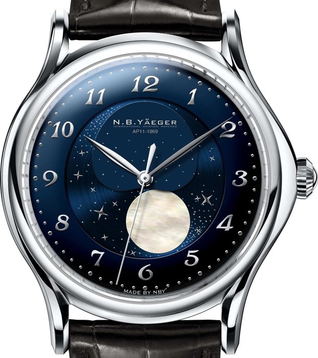 Preview of the first image of N.B. Yäeger - Moonphase -Spezial Edition APOLLO 1969 (BL) ''No Reserve'' - Men - 2011-present.