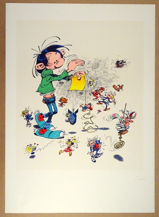 Franquin - Sérigraphie Aedena - "Gaston - Les personnages de Franquin" - Signée