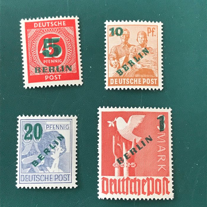 Berlín 1949 - Estampado verde - Michel 64/67