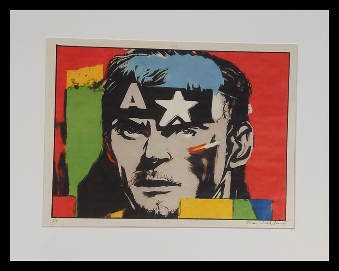 Wildfang, Emma - Limited Edition 1/5 - Captain America - Japan tribute series "Andy Warhol" - Size: 30 x 42 cm. - (2022)