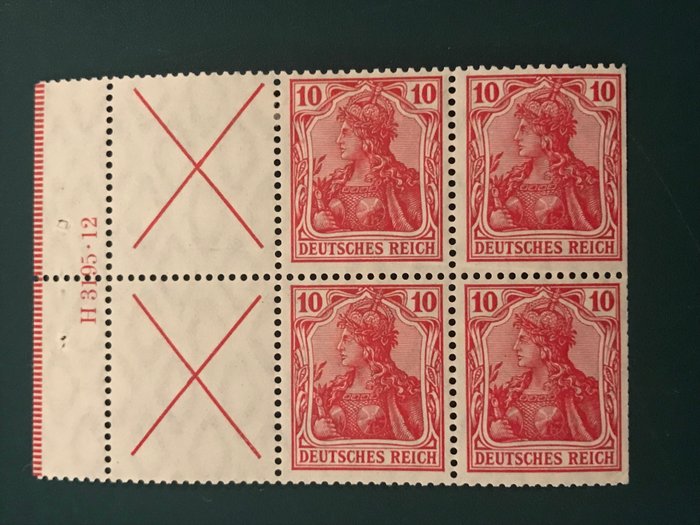 Empire allemand 1912 - Germania: Stamp sheet with Han number 3195.12 - Michel HB 8A HAN