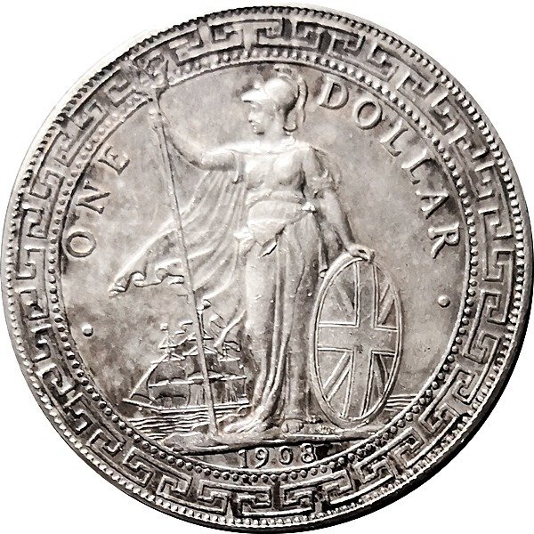 British Hong Kong. Trade Dollar 1908 B