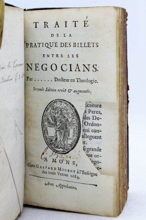 Le Correur - Traité de la Pratique des Billets Entre les Négocians - 1684
