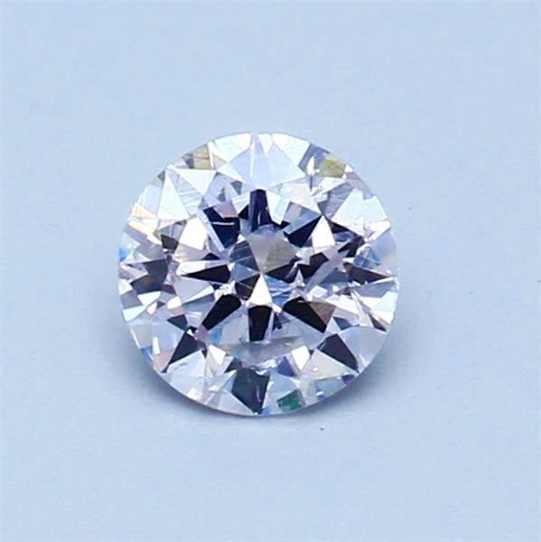 1 pcs Diamant - 0.46 ct - Rund - Faint rosa - I1