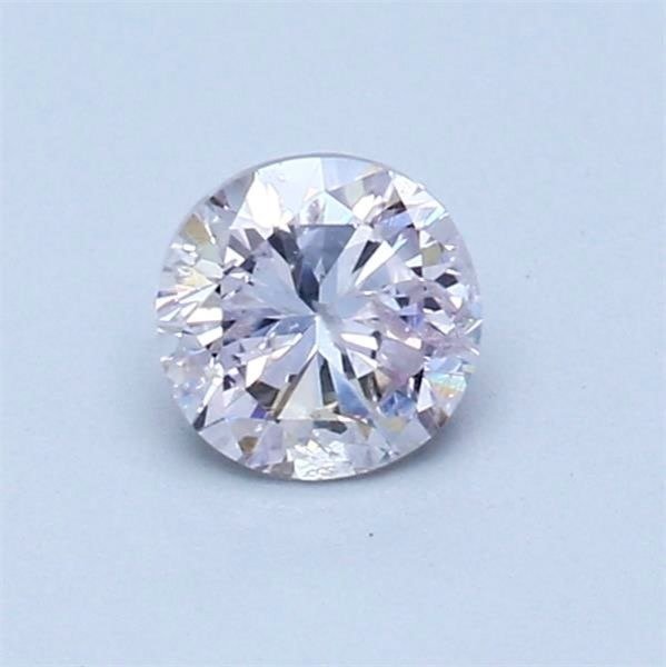 1 pcs Diamant  (Naturfarvet)  - 0.49 ct - Rund - Very light Lyserød - I2 - Gemological Institute of America (GIA)