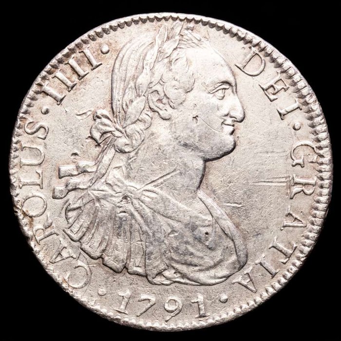 Spain. Carlos IV (1788-1808). 8 Reales - Mexico, 1791, F·M