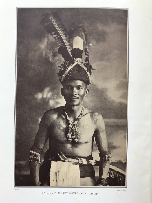 Owen Rutter - The Pagans of North Borneo with 75 plates and Map - 1929