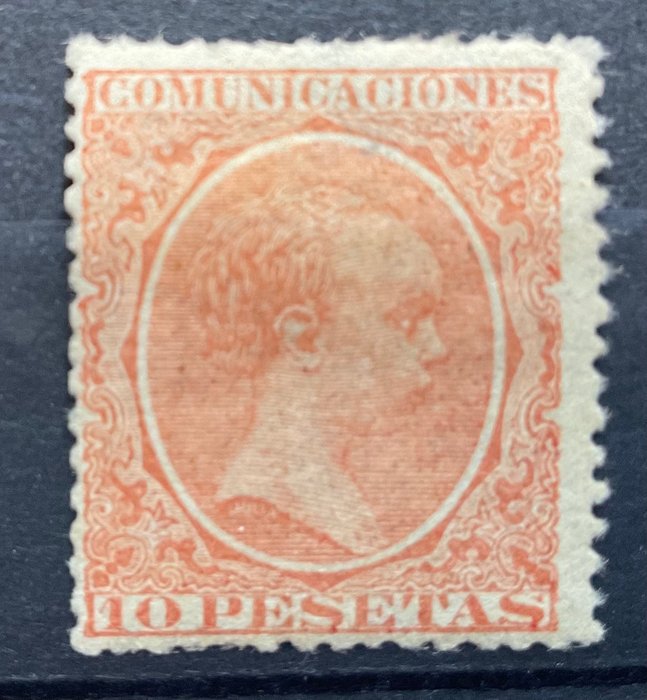Spain 1889/1901 - Alfonso XIII Pelón type 10 pesetas stamp. No Reserve Price. - Edifil nº 228