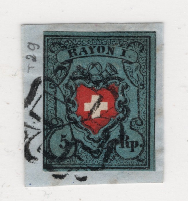 Switzerland 1850 - “RAYON” without cross frame, neat Zurich rosette - SBK Nr. 15II; Michel 7II " "Kein Mindestpreis"