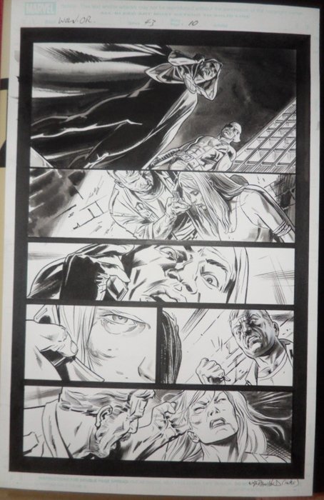 Wolverine: Origins Vol 1 #43 page 10 - planche originale 11x17 inches A3 - X-Men - Original Artwork by Doug Braithwaite - Bill Reinhold - Loose page - Unique copy - (2010)