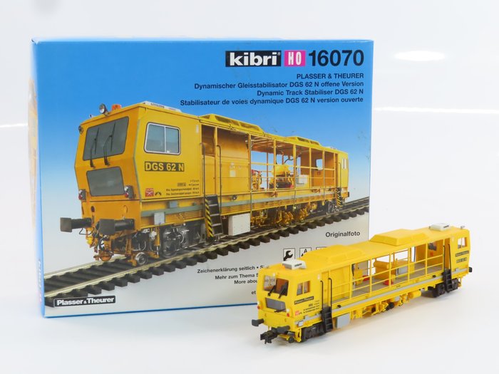 Kibri H0 - 16070 - Décor - Plasser & Théurer; stabilisateur de voie dynamique DGS62N, modèle ouvert