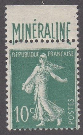 Frankreich - No reserve price. Mineraline, 10 centimes green, mint**, deluxe. - Yvert n 188A