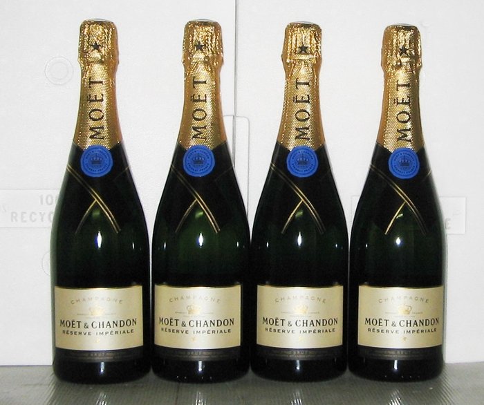 Moët & Chandon, Réserve Impérial - Champagne Brut - 4 Flaskor (0,75L)