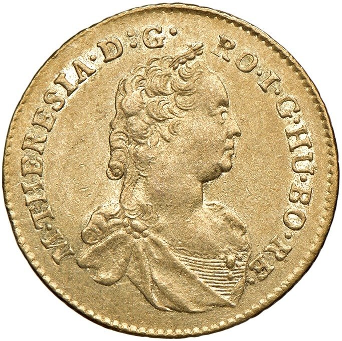 Römisch Deutsches Reich - Habsburgische Erb- und Kronlande. Maria Theresia  (1740-1780). Dukat	 1760, Karlsburg. Attraktives Exemplar mit feiner Goldpatina.