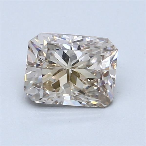 1 pcs Diamant - 1.07 ct - Radiant - meget lysebrun - VS2