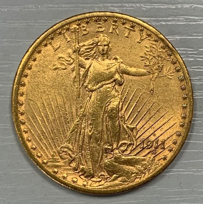 USA. 20 Dollars 1911 S (33,44 gr .900)