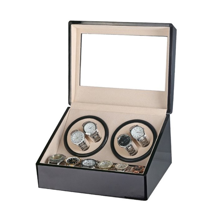 'NO RESERVE PRICE' - Caricatore di lusso per 4 + 6 orologi per la conservazione e la carica dell'orologio
