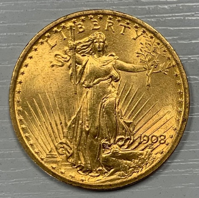 USA. 20 Dollars 1908 (33,44 g .900)