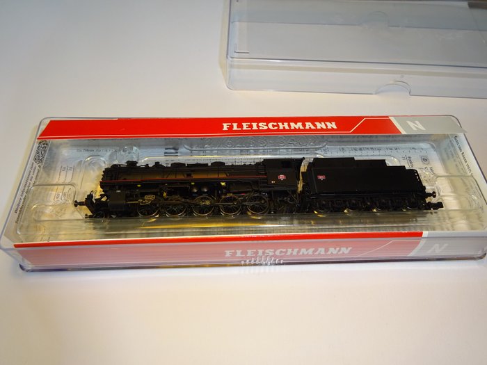 Fleischmann N - 714477 - Locomotive à vapeur avec wagon tender - Série 150.X - Sans réserve - SNCF