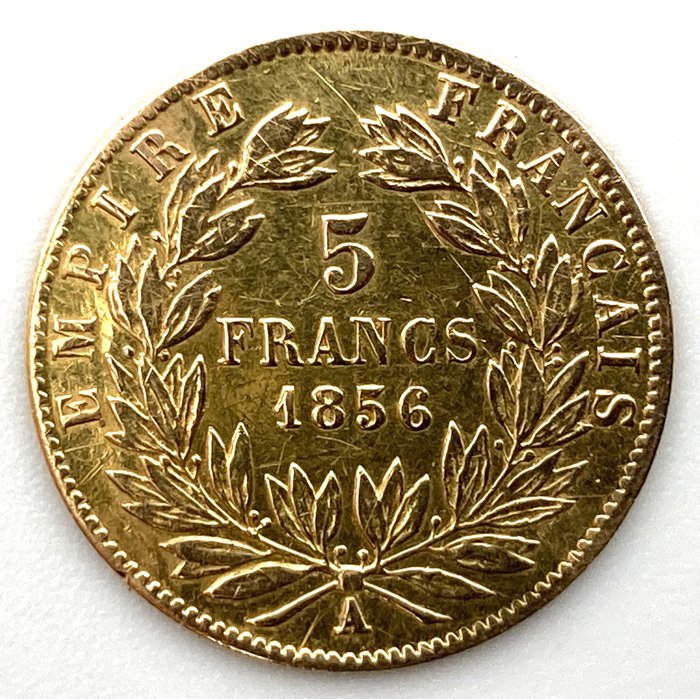France. Napoléon III (1852-1870). 5 Francs 1856-A, Paris