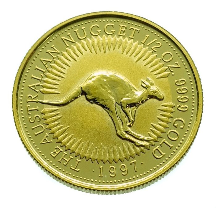 Australia. Elizabeth II. 50 Dollars 1997 - Kangaroo - 1/2 Oz. Nugget