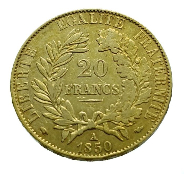 France. Second Republic (1848-1852). 20 Francs 1850-A Ceres