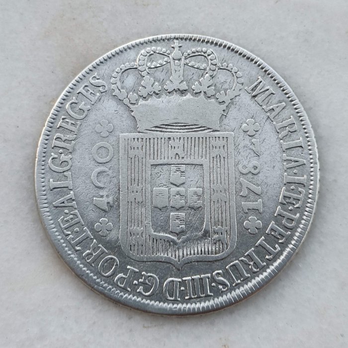 Portugal. D. Maria & D. Pedro III (1777-1786). Cruzado Novo (480 Reis) 1782 - Coroa Alta