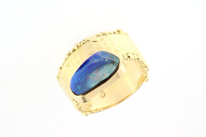 18 kt. Yellow gold - Ring - 3.40 ct Opal Jewellery Contemporary Jewellery for sale  