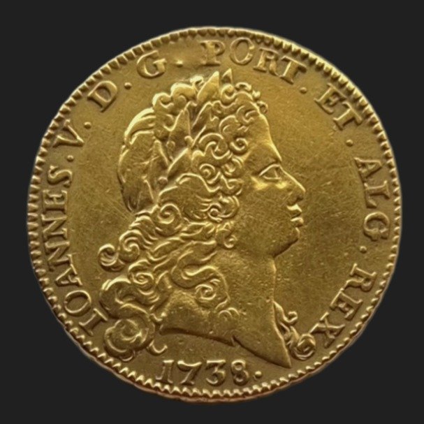 Brazilië (Koloniaal). D. João V (1706-1750). Peça (6.400 Reis) 1738 - Lisboa - Escassa
