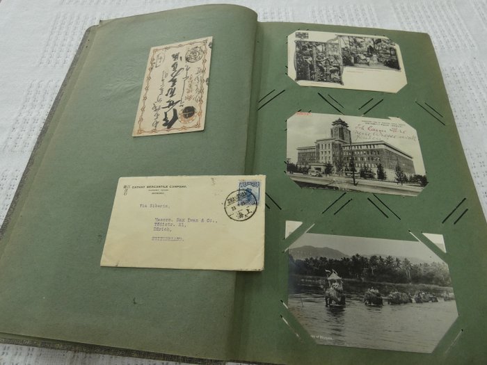 China, Indonesië, Japan, Laos, Sri Lanka, Vietnam - Azië - Ansichtkaartenalbum (Collectie van 68) - 1900