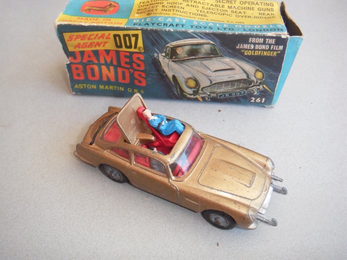 Corgi - 1:48 - Original First Issue James Bond "Aston Martin D B 5" - no.261 with "Ejectable Bandit" - In Original First Series "Goldfinger"-Box - 1965