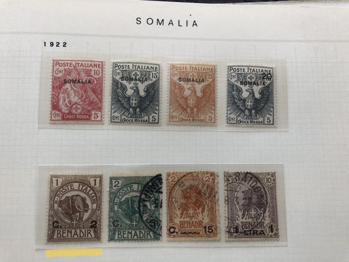 Italiaans Somalië 1916/1942 - Selezione di valori montati su pagine d'album