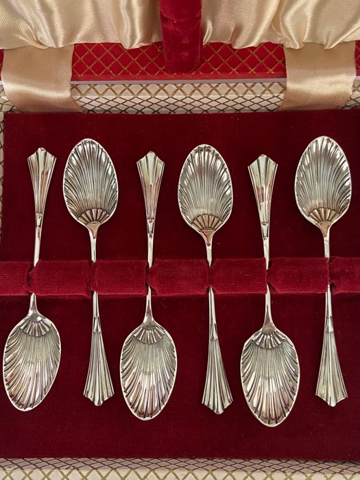 Spoons- Victorian Sheffield Sterling silver tea/coffee spoon set (6) - .925 silver - MAPPIN for sale  